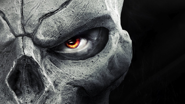 White skull red eyes gothic free wallpaper - medium preview image