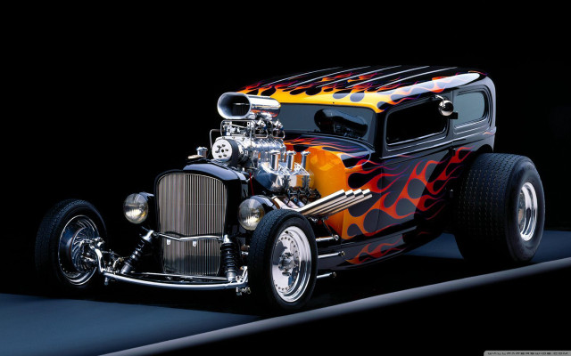 Hot rod flames hood vents #2 free wallpaper - medium preview image