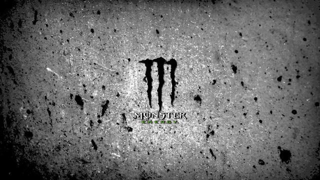 Black white monster logo concrete free wallpaper - medium preview image