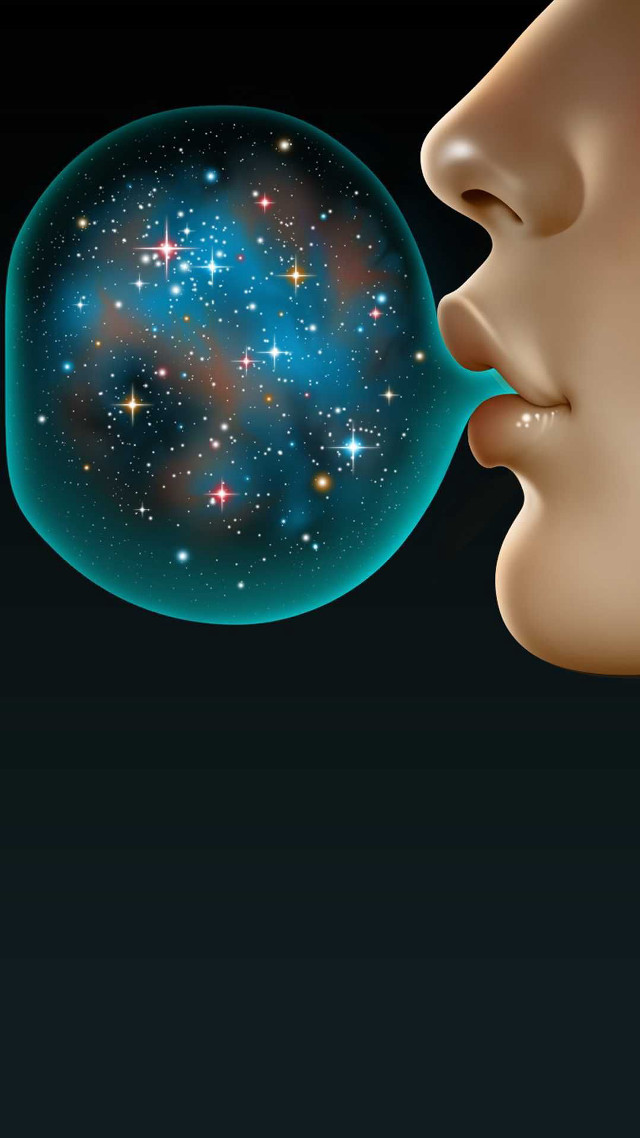 Man nose bubble stars blue free wallpaper - medium preview image