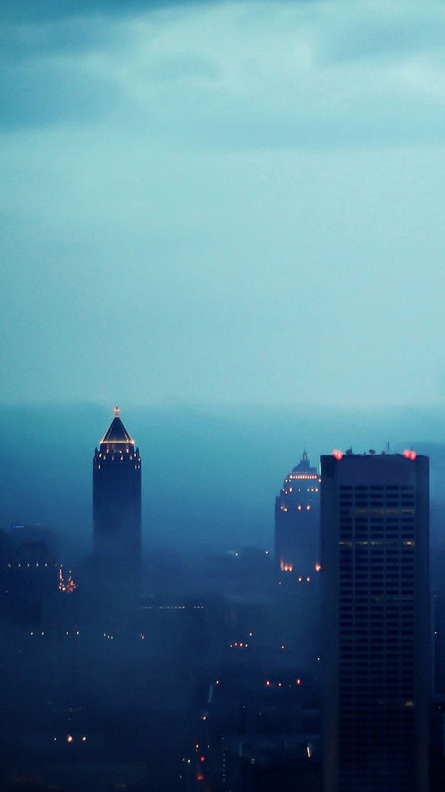 City skyline night blue sky free wallpaper - medium preview image