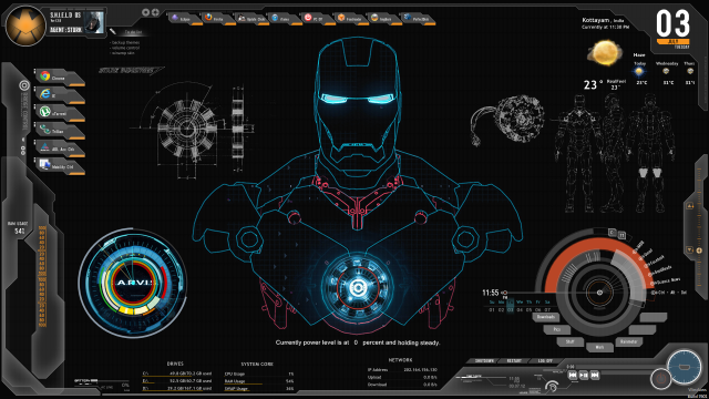 Batman futuristic background interface character free wallpaper - medium preview image