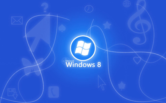 Blue background logo music notes free wallpaper - medium preview image