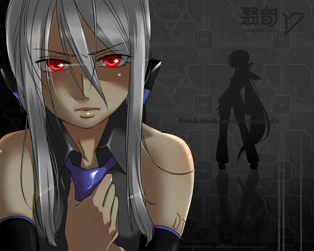 Gothic yandere red eyes silver free wallpaper - medium preview image