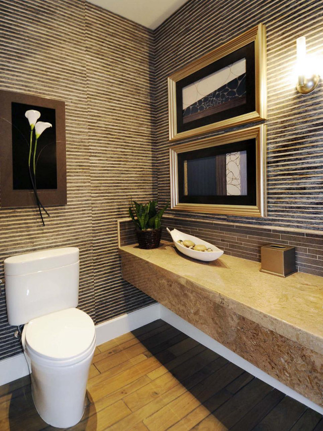 Bathroom toilet sink mirror painting free wallpaper - medium preview image