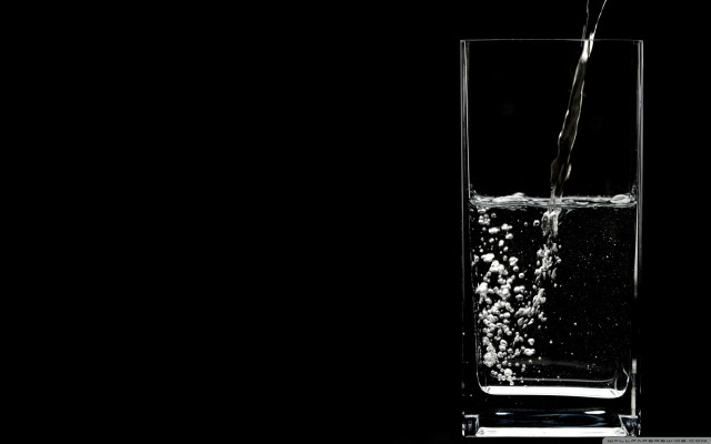 Glass water pour black background free wallpaper - medium preview image
