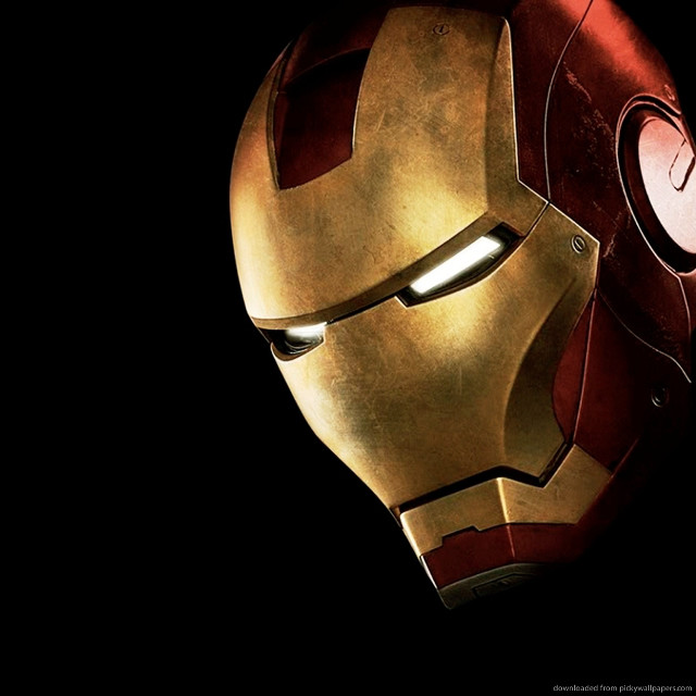 Ironman mask closeup black background free wallpaper - medium preview image