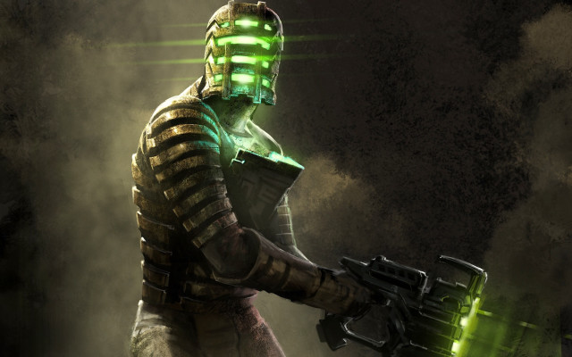 Green helmet gun smoke fog free wallpaper - medium preview image