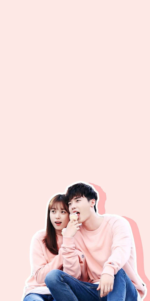 Couple bench pink background denim free wallpaper - medium preview image