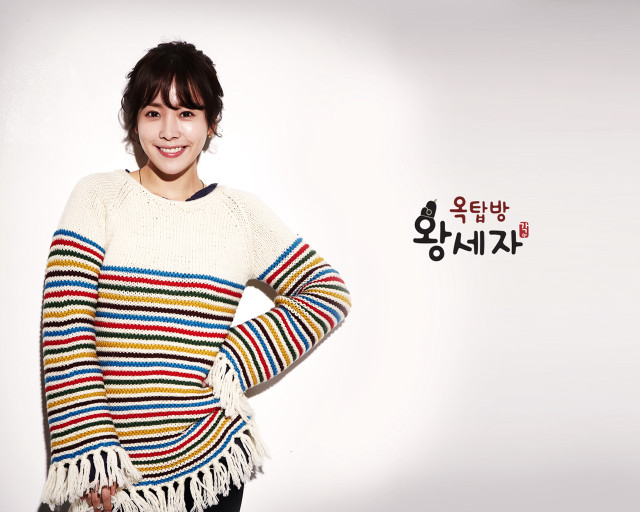 Woman colorful sweater smile portrait free wallpaper - medium preview image