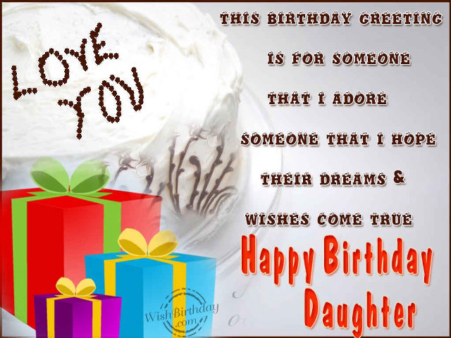 Birthday cake presents happy daughter free wallpaper - medium preview image