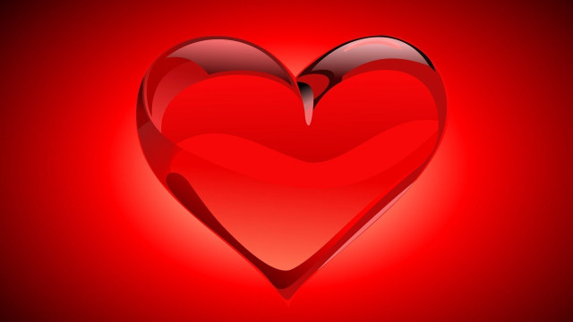 Red heart shadow bottom romanticism free wallpaper - medium preview image