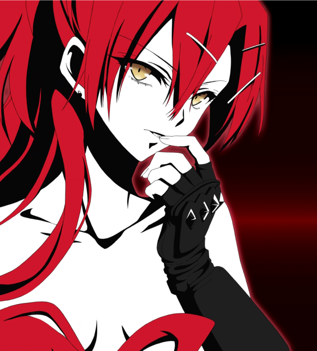 Red haired yandere grimdark glove free wallpaper - medium preview image