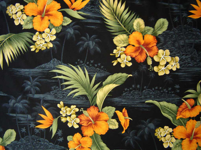 Black orange yellow flowers leaves free wallpaper - medium preview image