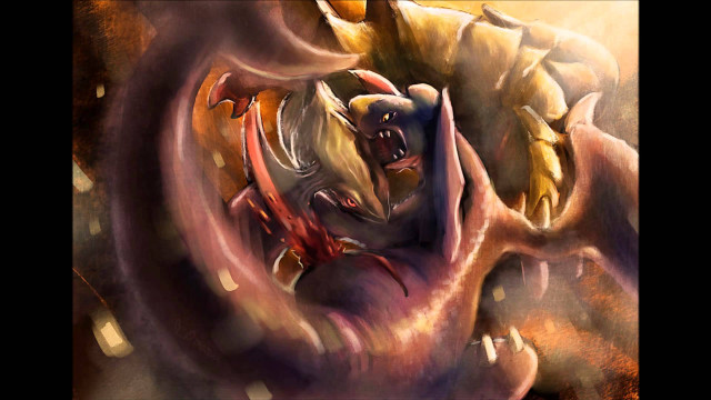 Dragon demon face tail painting free wallpaper - medium preview image