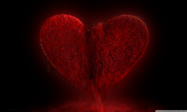 Red heart black background red #2 free wallpaper - medium preview image