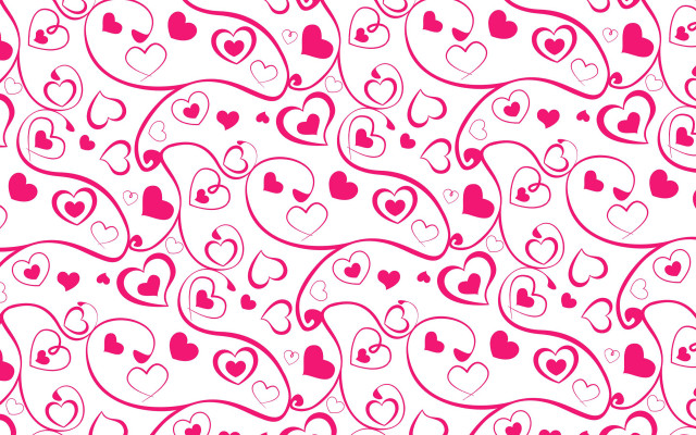 Hearts pattern white background red free wallpaper - medium preview image