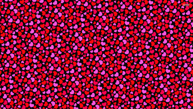Red pink hearts black background free wallpaper - medium preview image