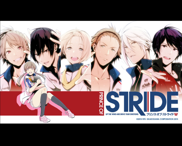 Anime characters stride red white free wallpaper - medium preview image