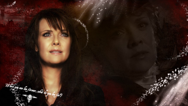 Woman blackshirt redbg shockart digital free wallpaper - medium preview image