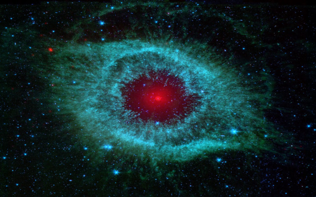 Large red ball green space free wallpaper - medium preview image