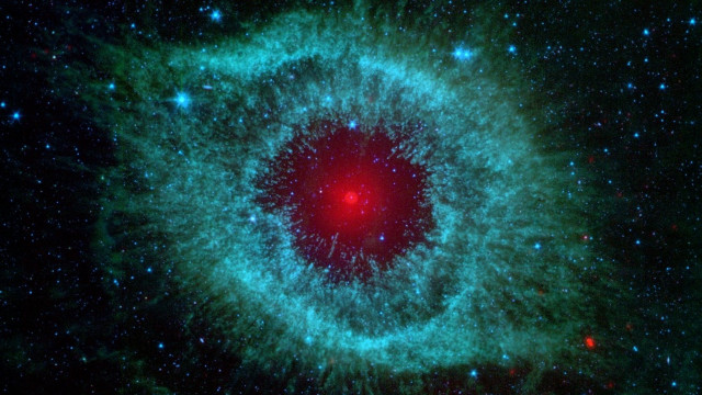 Red ball fire green space free wallpaper - medium preview image