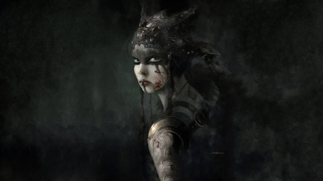 Woman mask bodypaint blood face free wallpaper - medium preview image