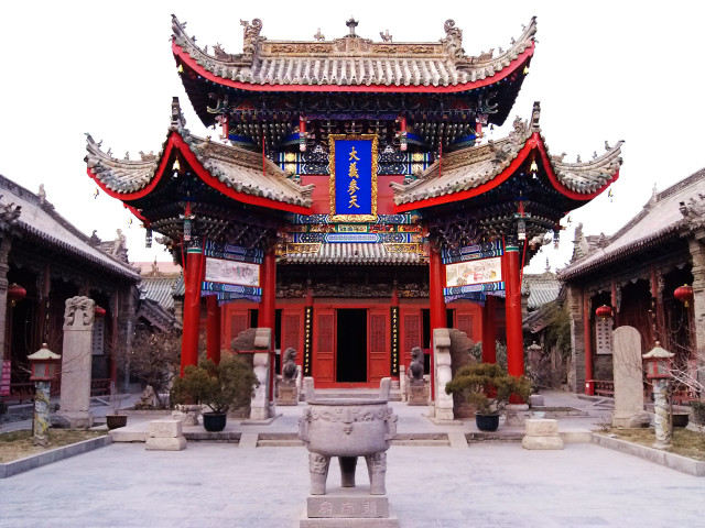Chinese building statue sky clouds free wallpaper - medium preview image