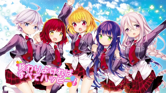Girls school uniforms pose sky free wallpaper - medium preview image