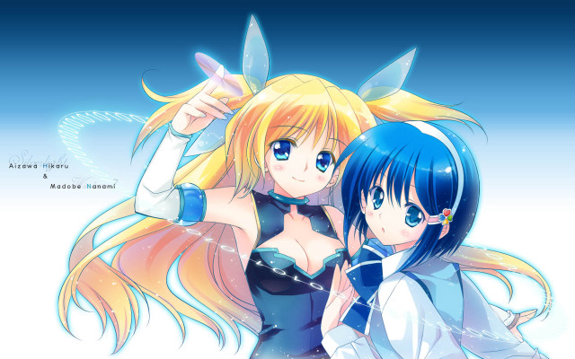 Anime girls long hair blue #28 free wallpaper - medium preview image