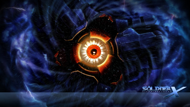Demonic eyeball blue black lightning free wallpaper - medium preview image