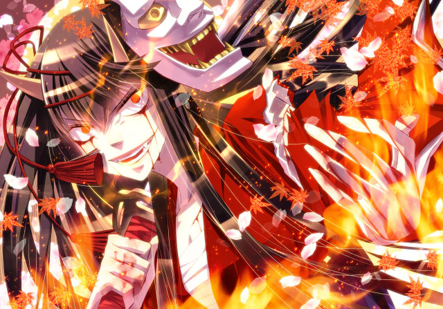 Woman long hair hat knife free wallpaper - medium preview image