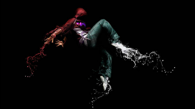 Green suit trick black background free wallpaper - medium preview image