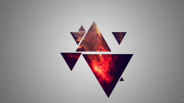 Triangle star red blue middle free wallpaper - medium preview image