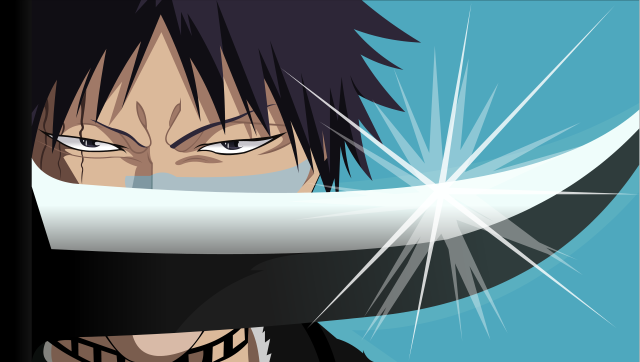 Man sword blue background white #3 free wallpaper - medium preview image