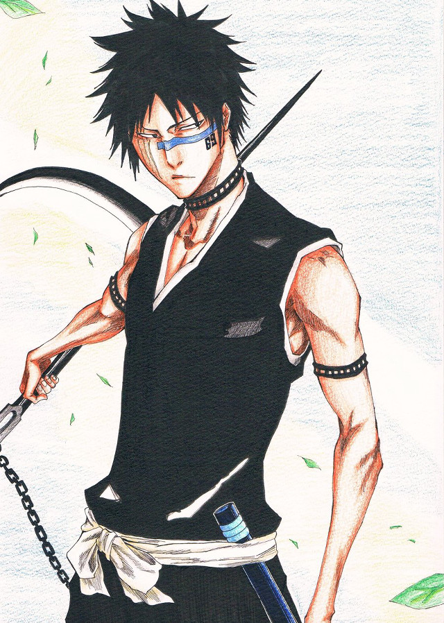 Man sword chain black shirt free wallpaper - medium preview image