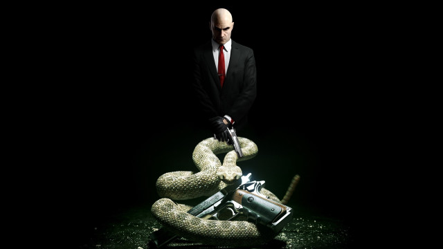 Man suit tie snake gun free wallpaper for desktop - medium preview image