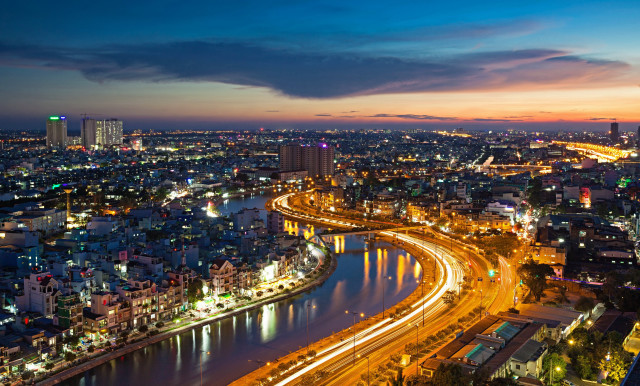City night river bridge lights #3 free wallpaper - medium preview image