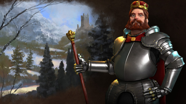 Man armor sword shield snowy free wallpaper - medium preview image