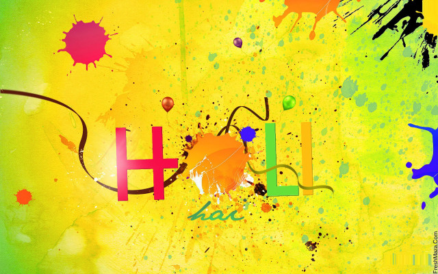 Colorful painting hello splash of free wallpaper - medium preview image