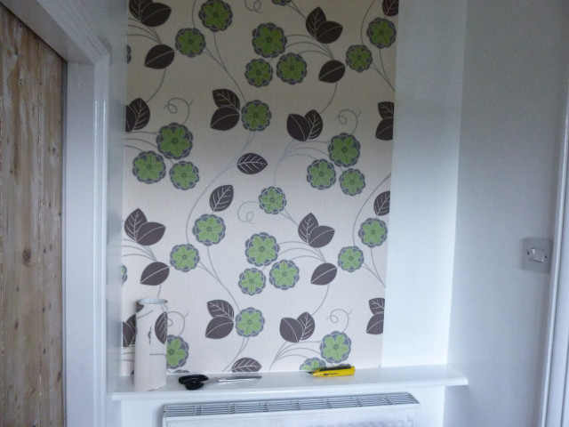 Wall mounted heater window flowered free wallpaper - medium preview image