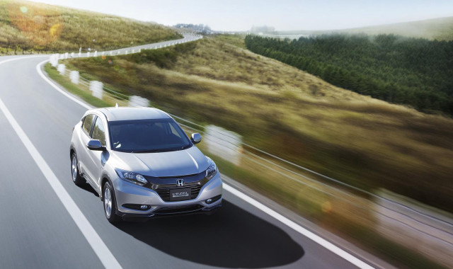 Silver car driving road forest #3 free wallpaper - medium preview image