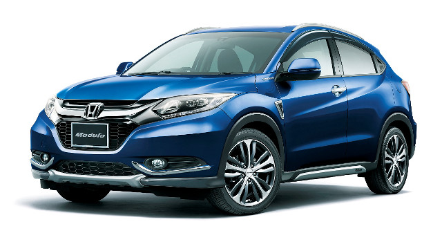Blue honda hrv front view free wallpaper - medium preview image