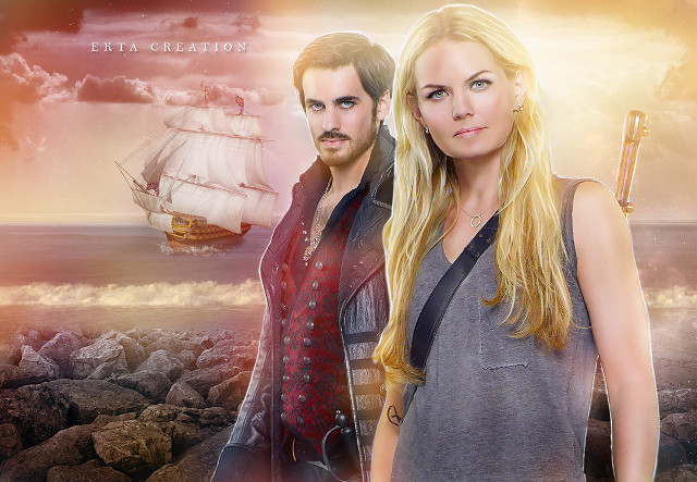Man woman standing ship ocean free wallpaper - medium preview image