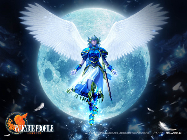 Woman wings full moon sword free wallpaper - medium preview image