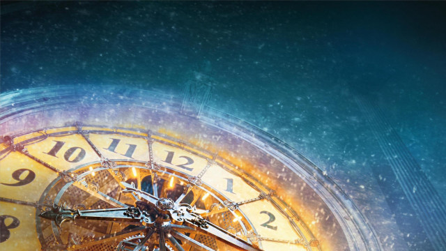 Clock closeup blurry background blue free wallpaper - medium preview image