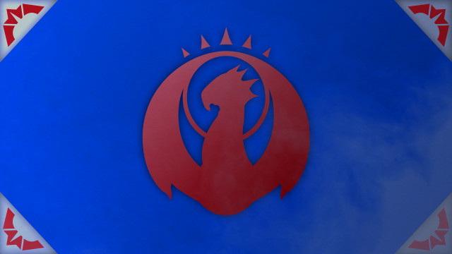 Red rooster blue background red free wallpaper - medium preview image