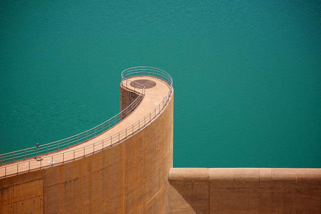 Man skateboard bridge water ramp free wallpaper - medium preview image
