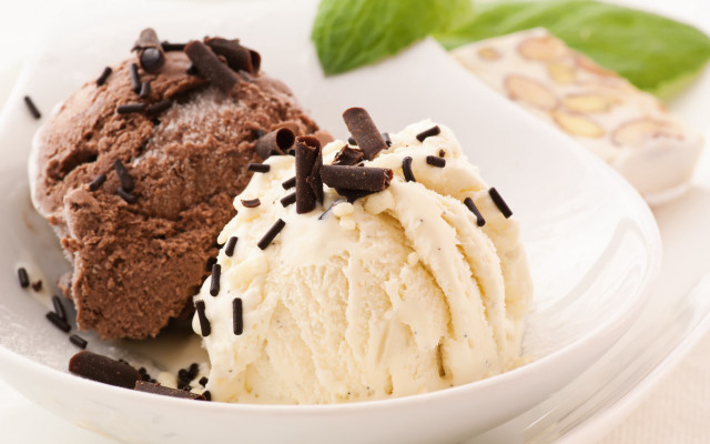 Bowl ice cream chocolate chips free wallpaper - medium preview image