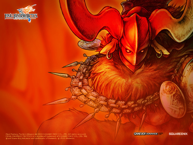 Red orange demon horns head free wallpaper - medium preview image